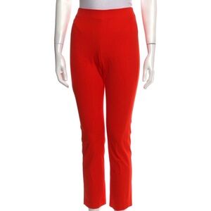 Veronica Beard Straight Leg Red Pants 10 Large Pull Up